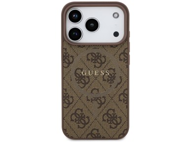 Capa Guess 4G Ring Classic Logo MagSafe para iPhone 17 Pro - Marrom Capa Guess 4G Ring Classic Logo MagSafe para iPhone 17 Pro - Marrom