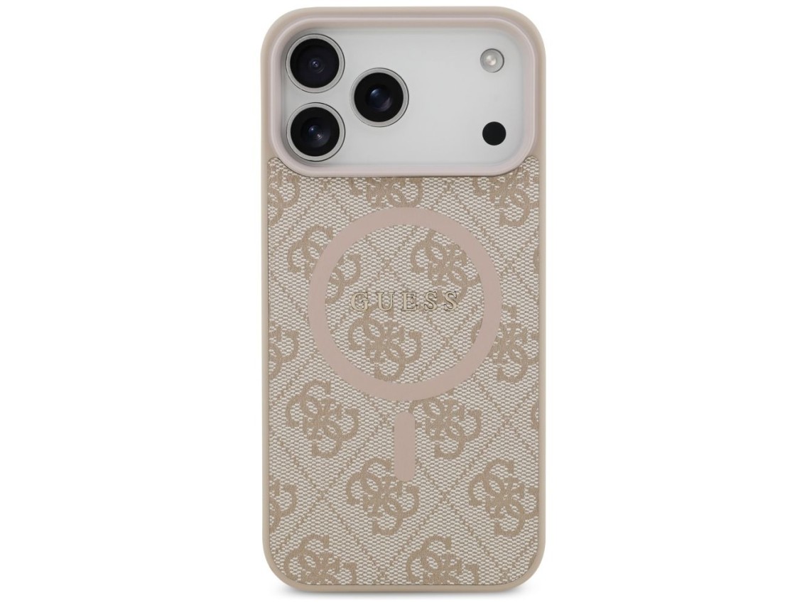 Funda Guess 4G Ring Classic Logo MagSafena para iPhone 17 Pro Max - Rosa