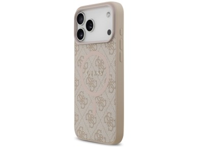 Guess 4G Ring Classic Logo MagSafena iPhone 17 Pro Max Case - Pink