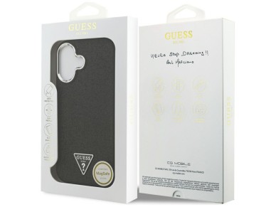 Guess Glitter Triangle Logo MagSafe Case for iPhone 17 - Black Guess Glitter Triangle Logo MagSafe Case for iPhone 17 - Black