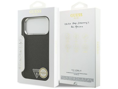 Guess Glitter Triangle Logo MagSafe Case for iPhone 17 Pro Max - Black Guess Glitter Triangle Logo MagSafe Case for iPhone 17 Pro Max - Black