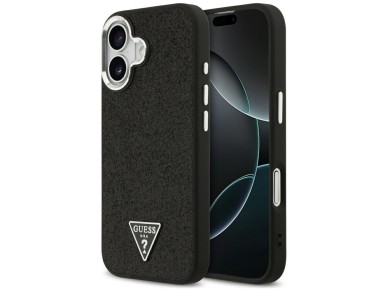 Guess Glitter Triangle Logo MagSafe Case for iPhone 17 - Black Guess Glitter Triangle Logo MagSafe Case for iPhone 17 - Black