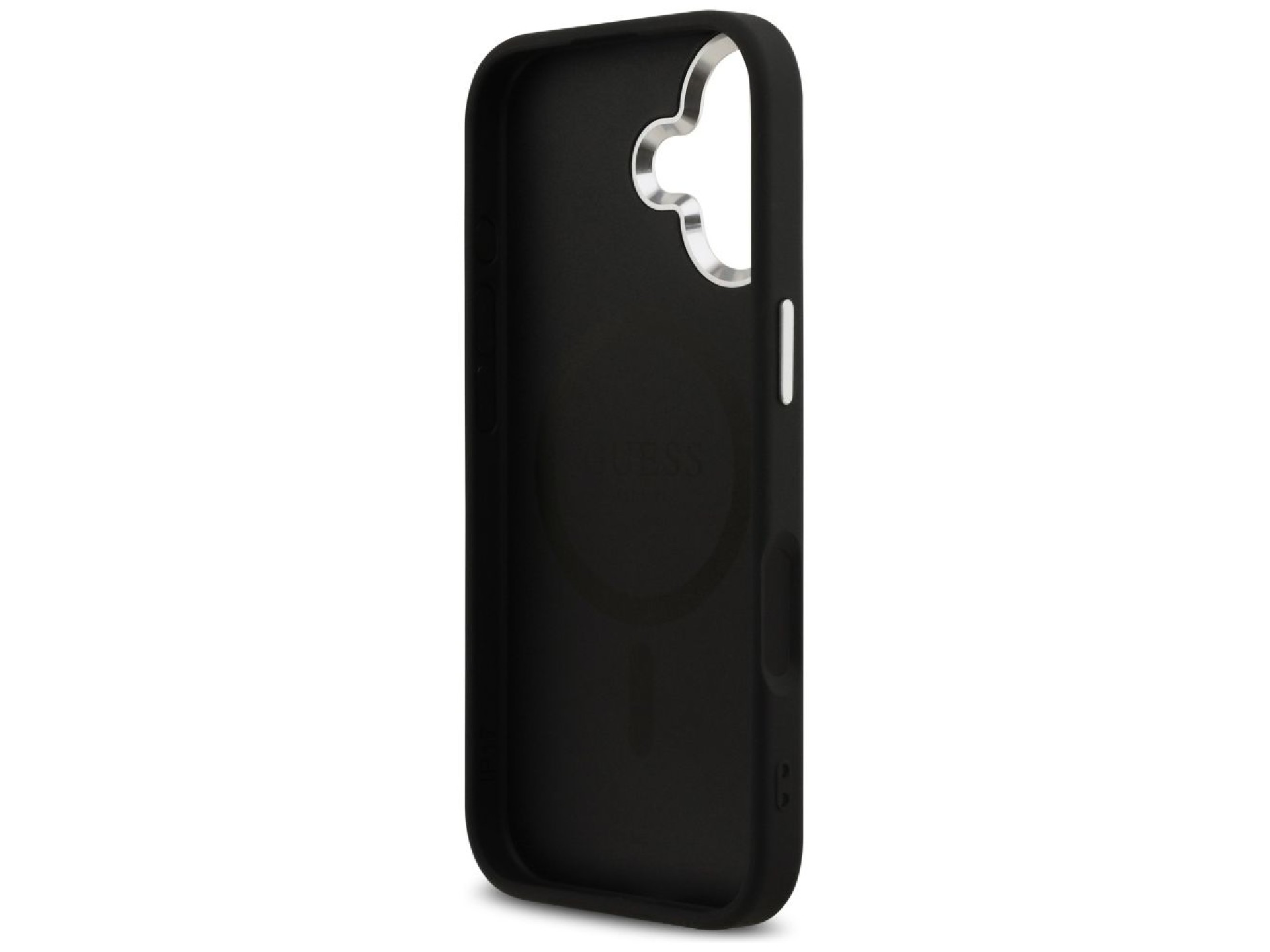 Guess Glitter Triangle Logo MagSafe Case for iPhone 17 - Black