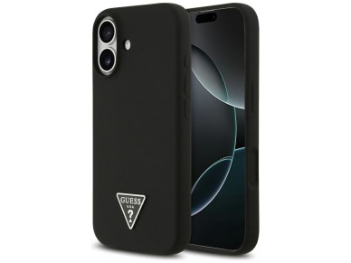 Guess Silicone Triangle Logo MagSafe Case for iPhone 17 - Black Guess Silicone Triangle Logo MagSafe Case for iPhone 17 - Black