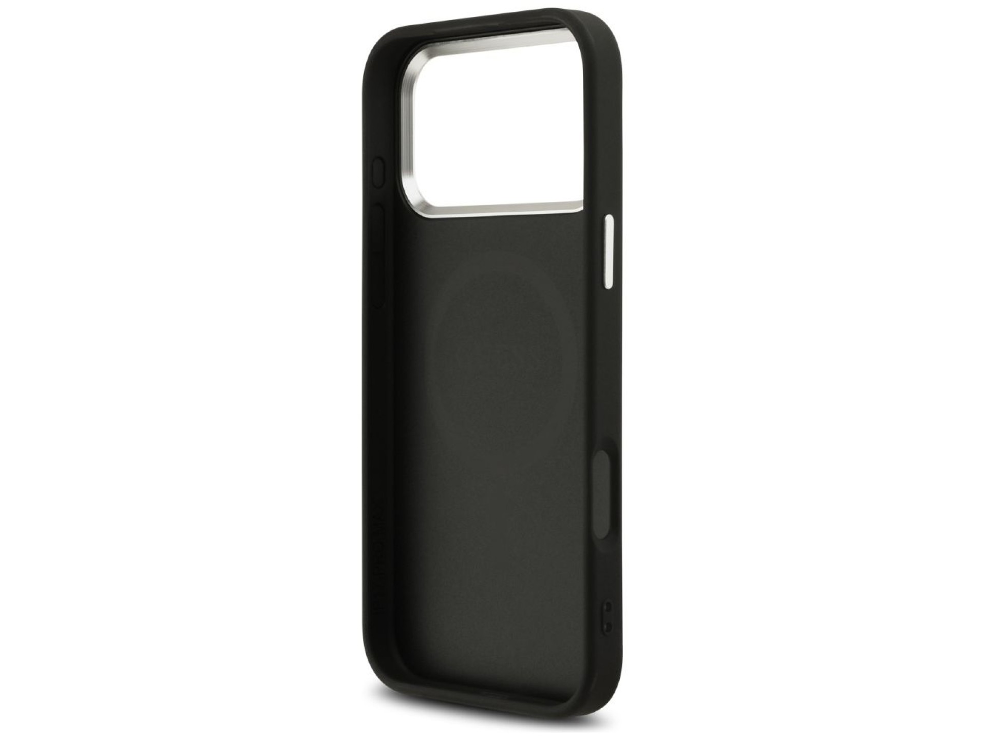 Guess Glitter Triangle Logo MagSafe Case for iPhone 17 Pro Max - Black