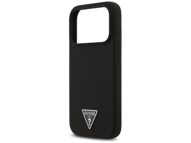 Guess Silicone Triangle Logo MagSafe Case for iPhone 17 Pro Max - Black Guess Silicone Triangle Logo MagSafe Case for iPhone 17 Pro Max - Black