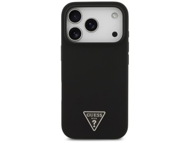 Guess Silicone Triangle Logo MagSafe Case for iPhone 17 Pro Max - Black Guess Silicone Triangle Logo MagSafe Case for iPhone 17 Pro Max - Black