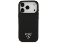 Funda Guess de silicona con logo triangular y MagSafe para iPhone 17 Pro - Negra Funda Guess de silicona con logo triangular y MagSafe para iPhone 17 Pro - Negra