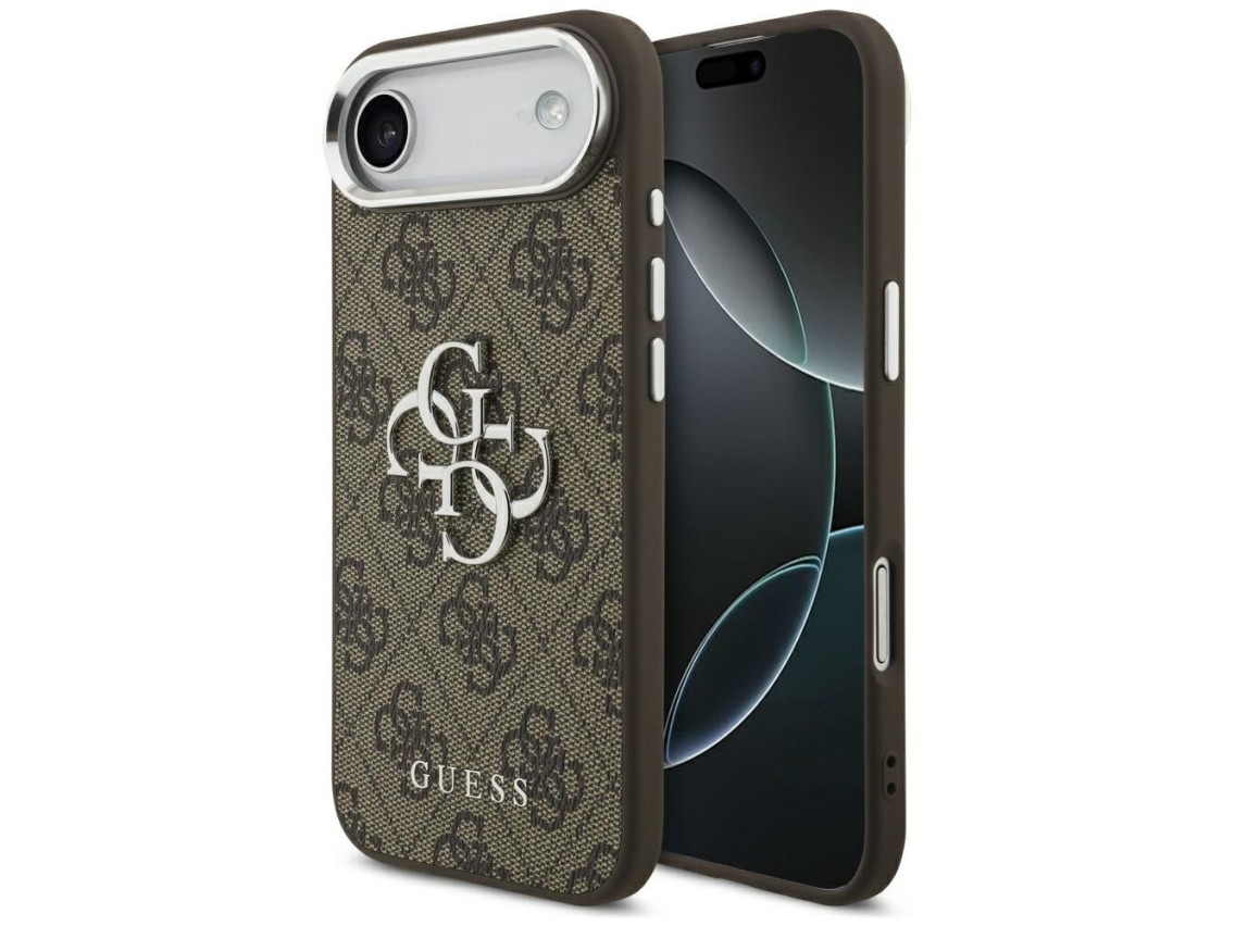 Guess 4G Big 4G Classic Logo case for iPhone 17 Air - brown and silver