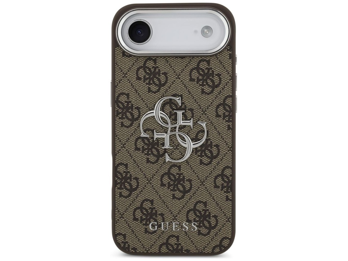 Guess 4G Big 4G Classic Logo case for iPhone 17 Air - brown and silver