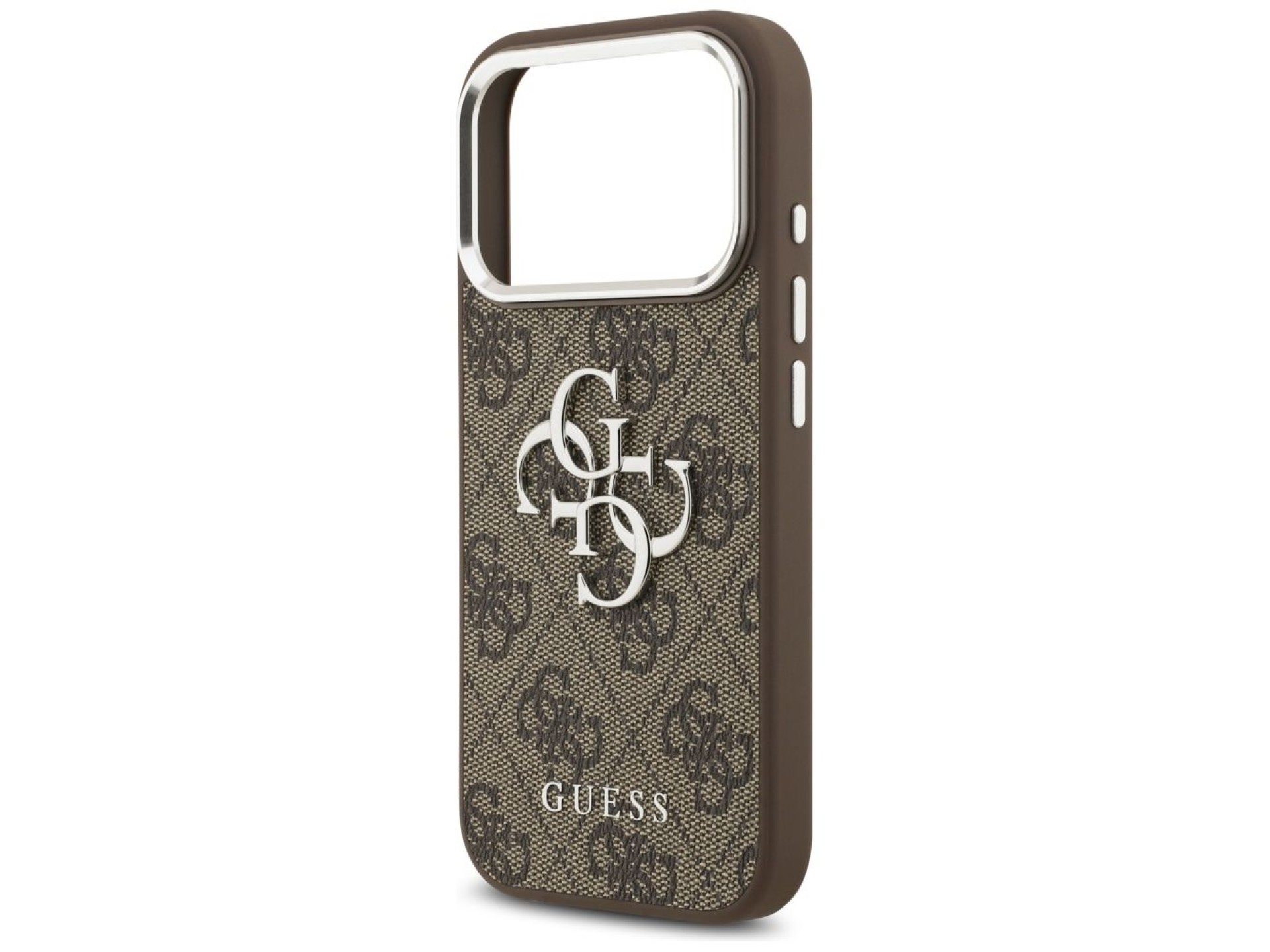 Guess 4G Big 4G Classic Logo case for iPhone 17 Pro brown - silver