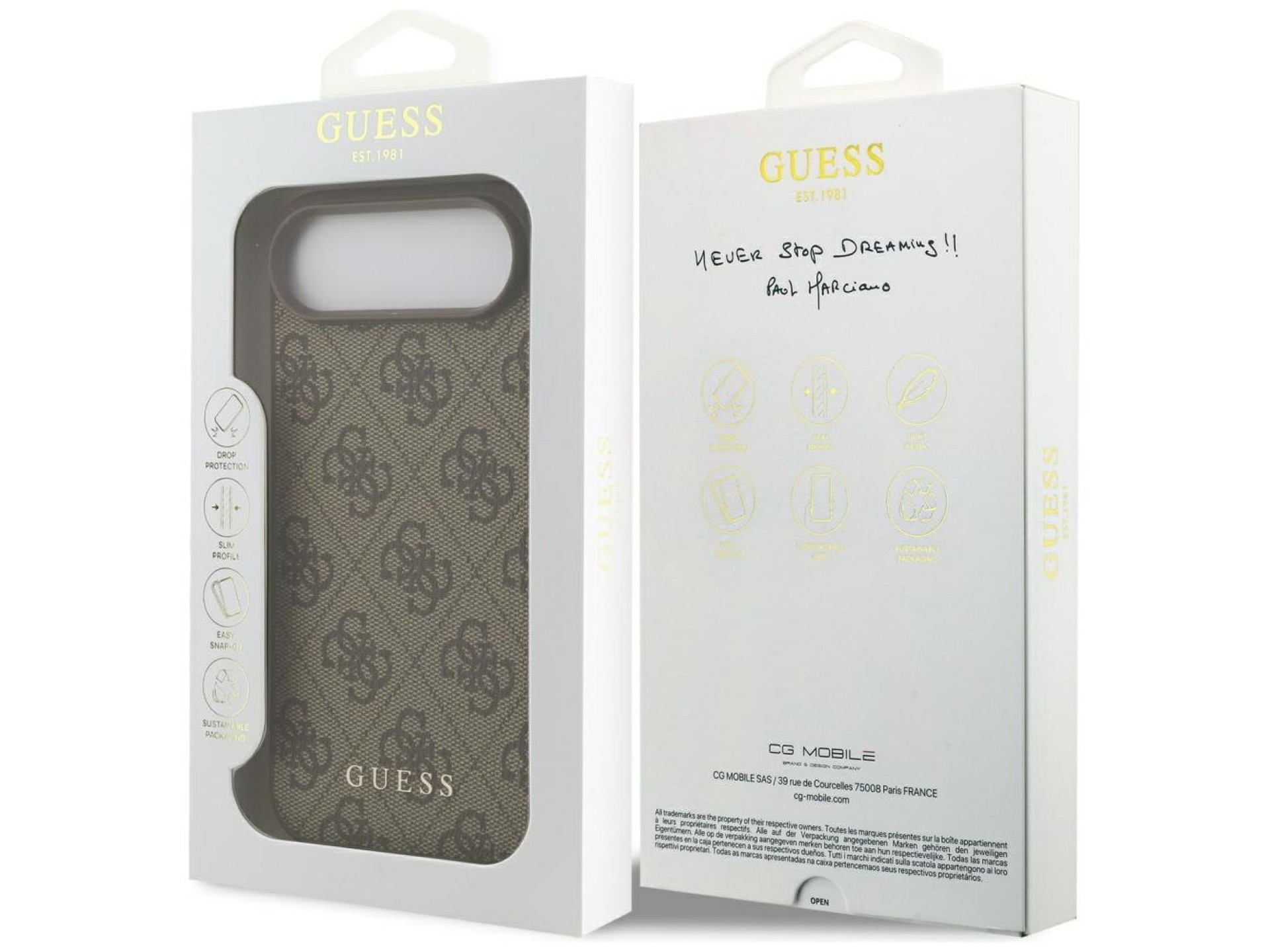 Capa Guess 4G Classic para iPhone 17 Air - Marrom