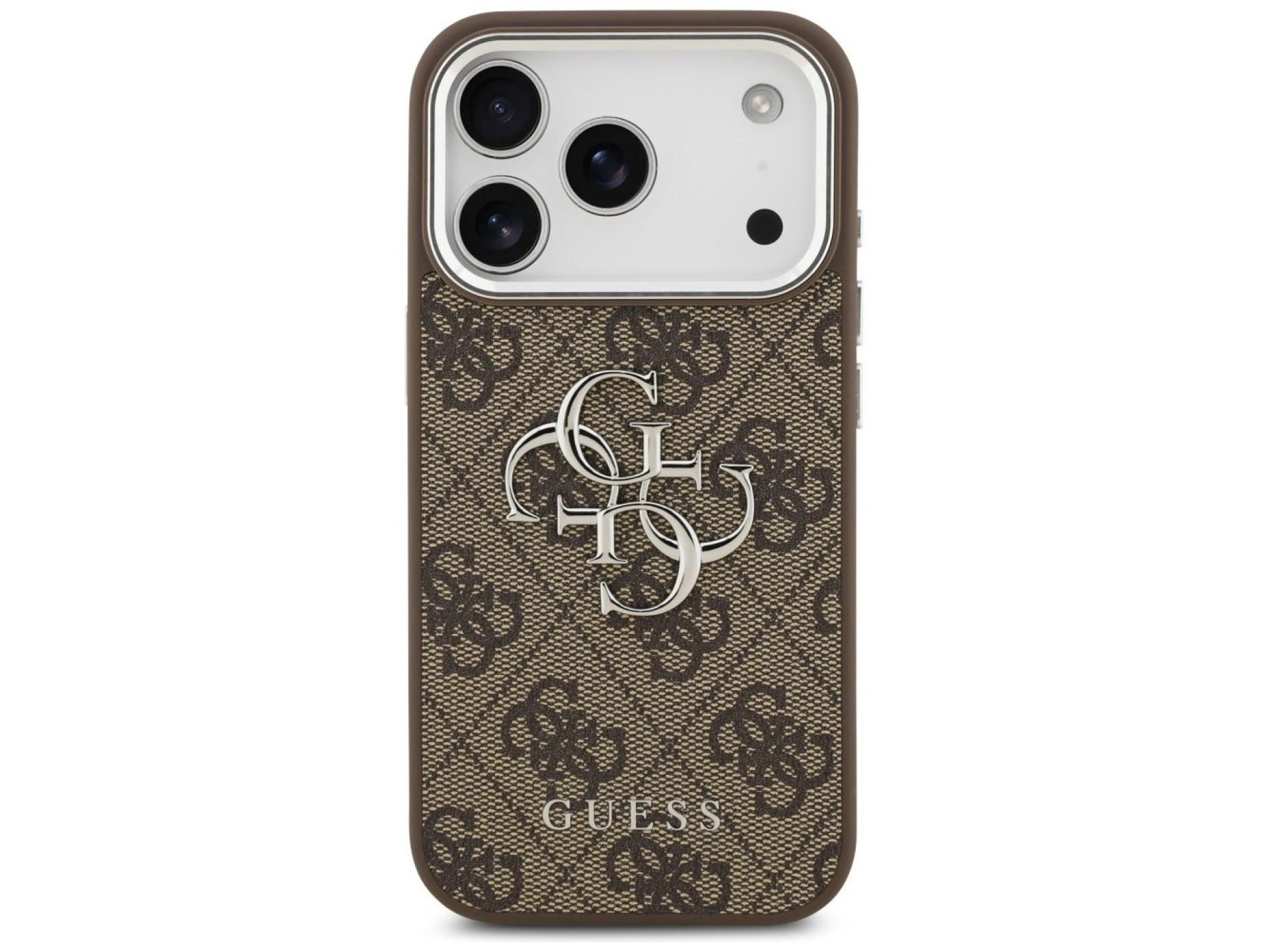 Guess 4G Big 4G Classic Logo case for iPhone 17 Pro brown - silver