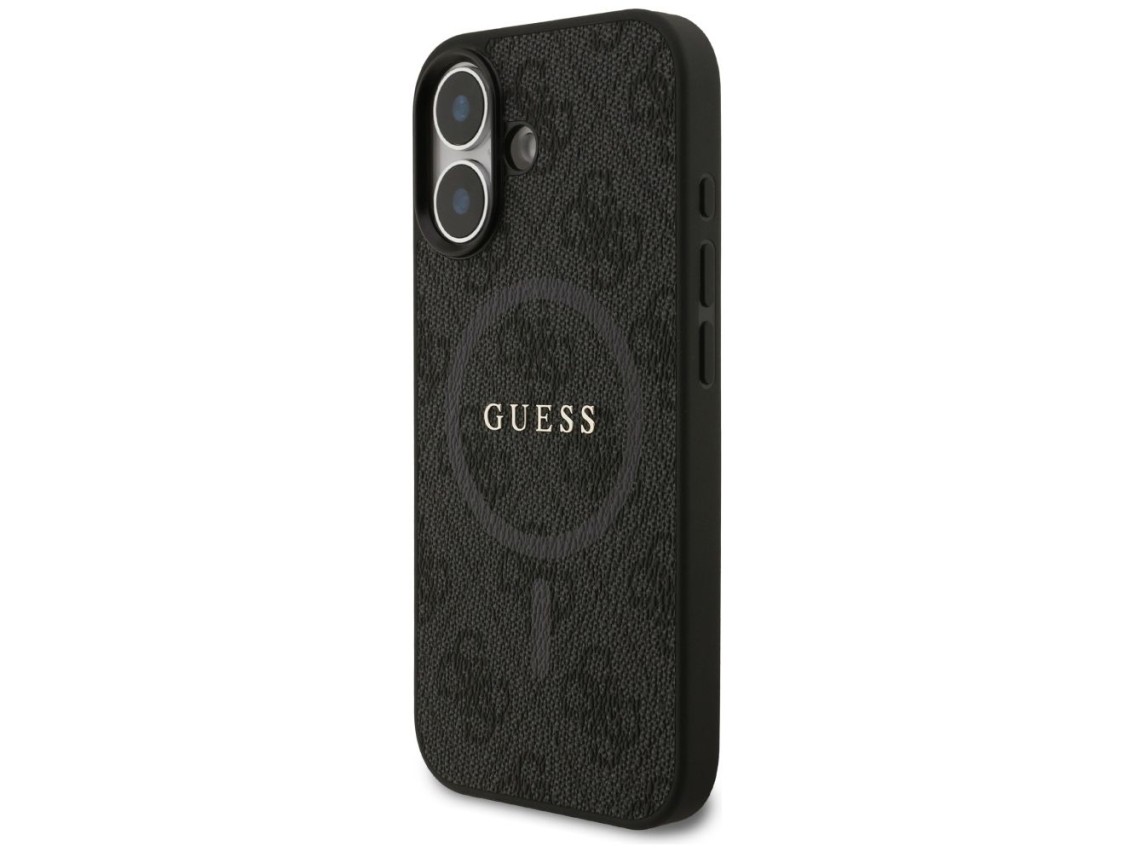 Capa Guess 4G Ring Classic Logo MagSafe para iPhone 17 - preta