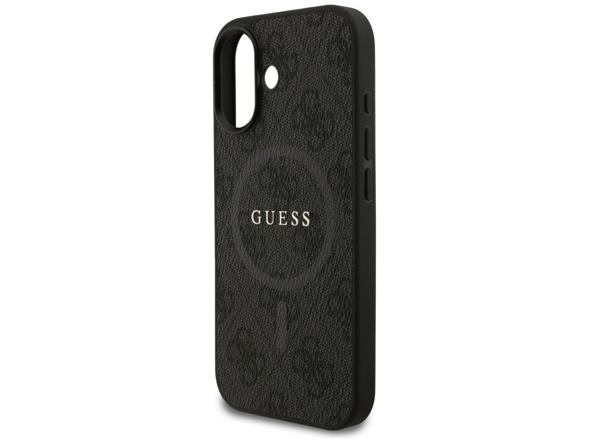 Capa Guess 4G Ring Classic Logo MagSafe para iPhone 17 - preta
