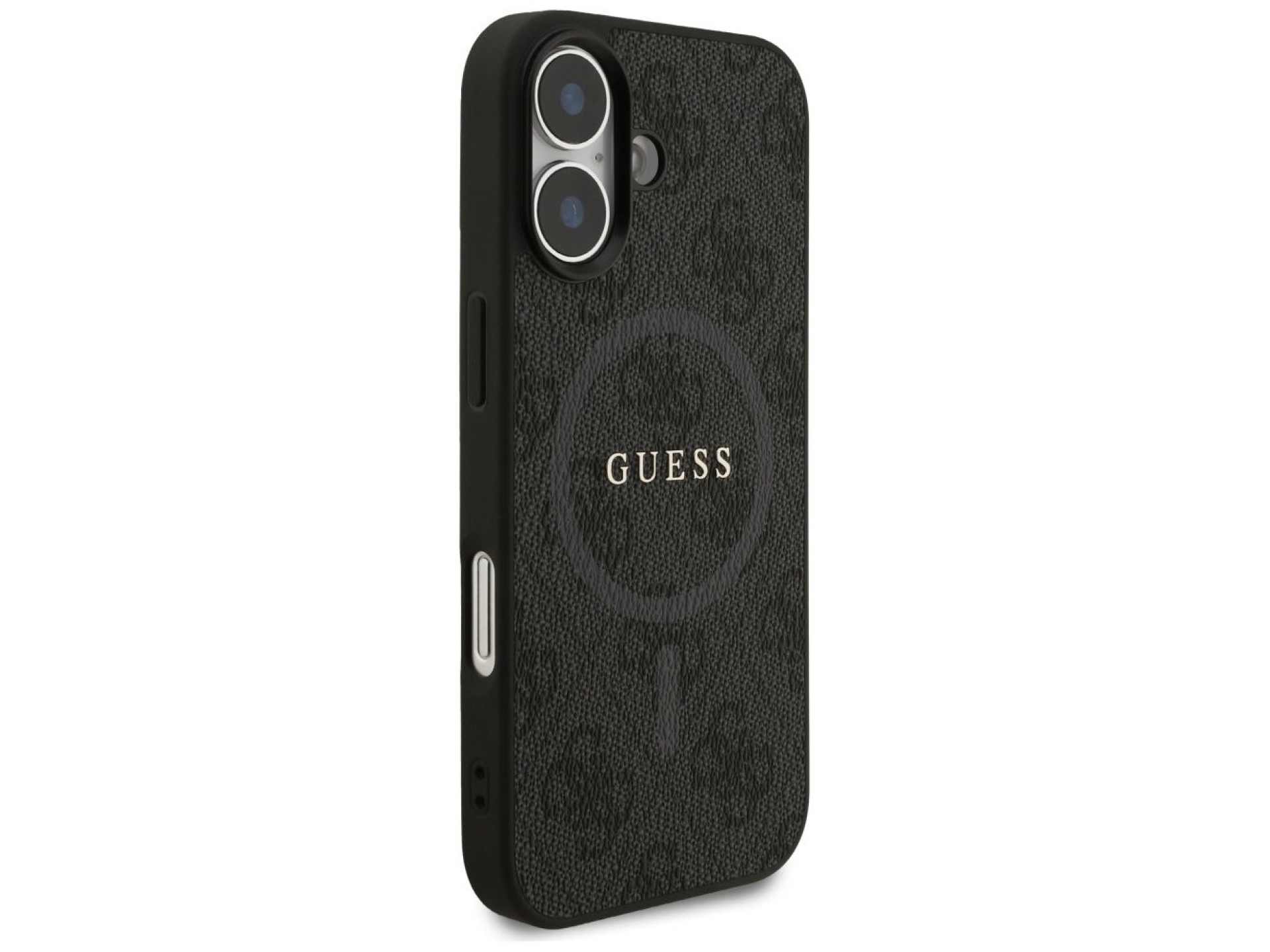 Capa Guess 4G Ring Classic Logo MagSafe para iPhone 17 - preta