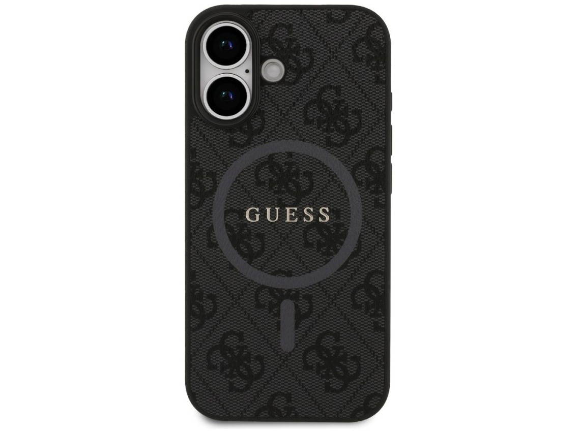 Capa Guess 4G Ring Classic Logo MagSafe para iPhone 17 - preta