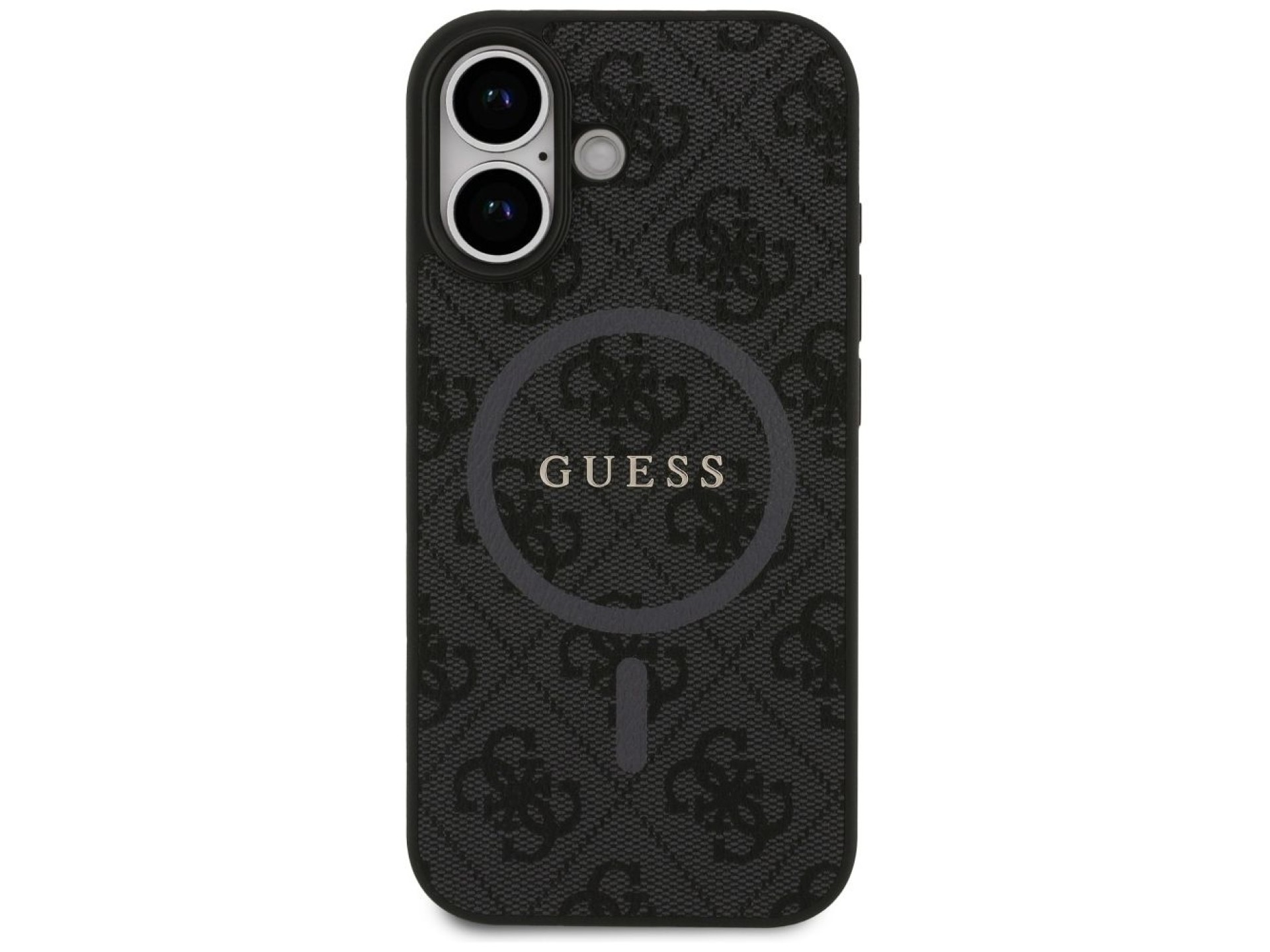 Capa Guess 4G Ring Classic Logo MagSafe para iPhone 17 - preta