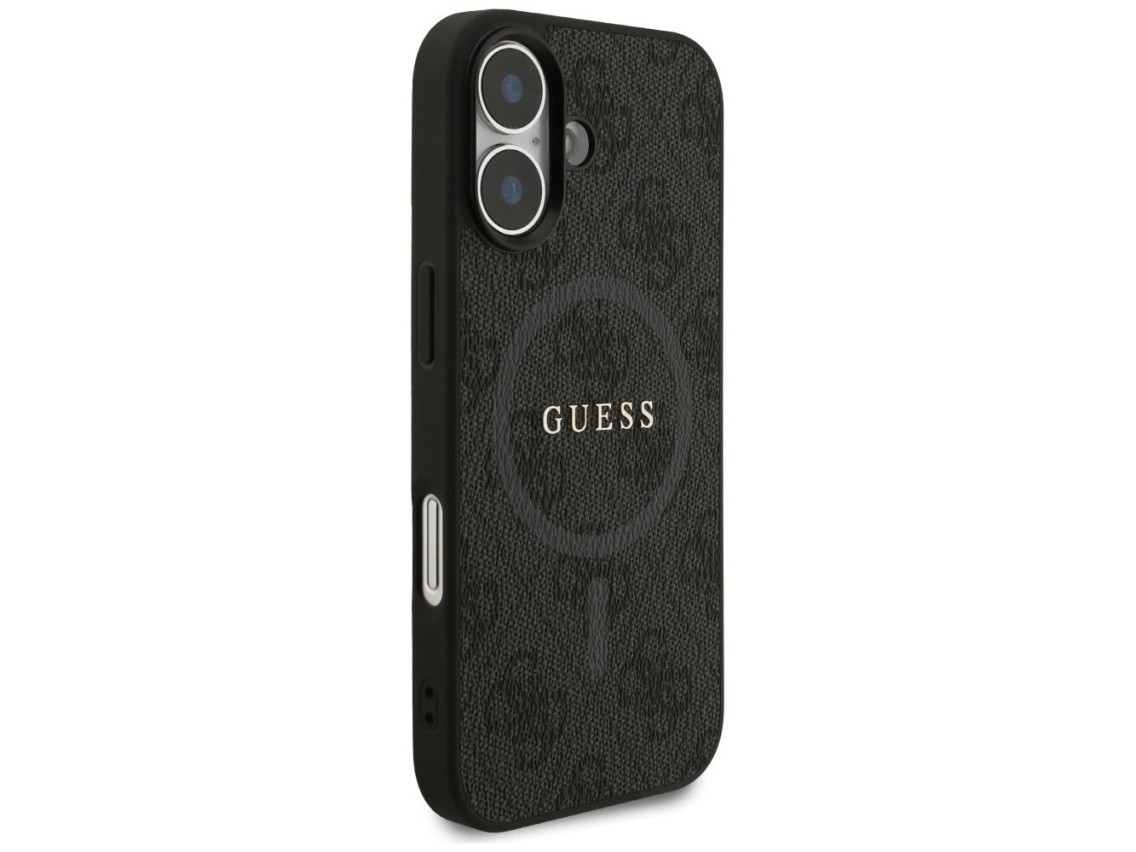 Capa Guess 4G Ring Classic Logo MagSafe para iPhone 17 - preta
