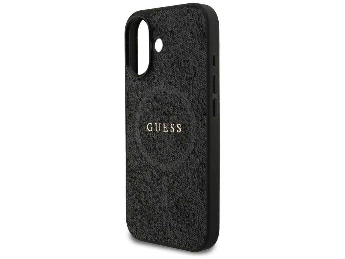 Capa Guess 4G Ring Classic Logo MagSafe para iPhone 17 - preta