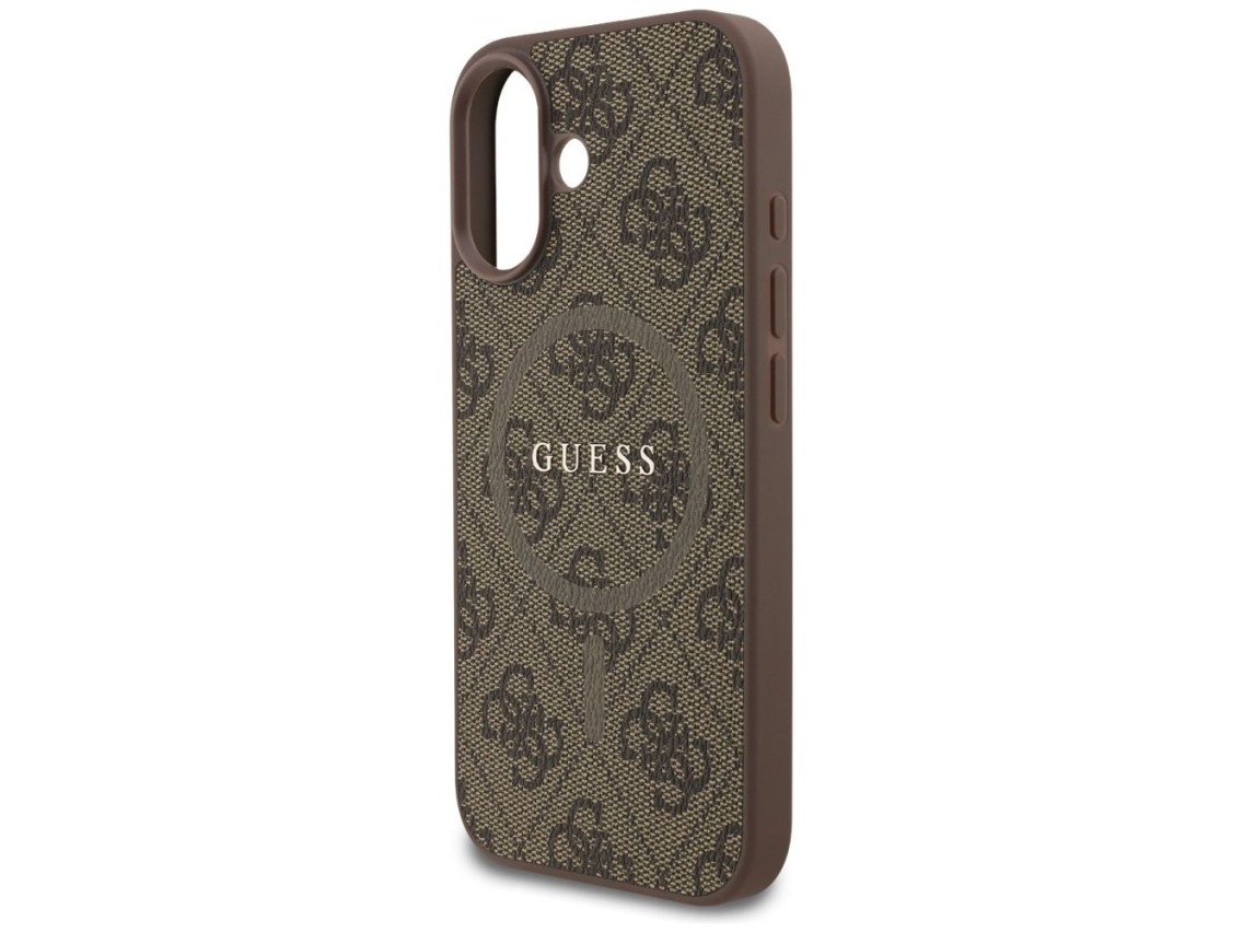 Capa Guess 4G Ring Classic Logo MagSafe para iPhone 17 - Marrom