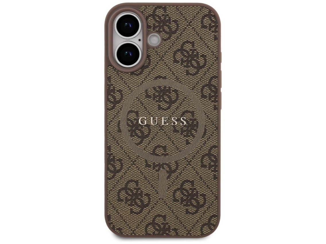 Capa Guess 4G Ring Classic Logo MagSafe para iPhone 17 - Marrom