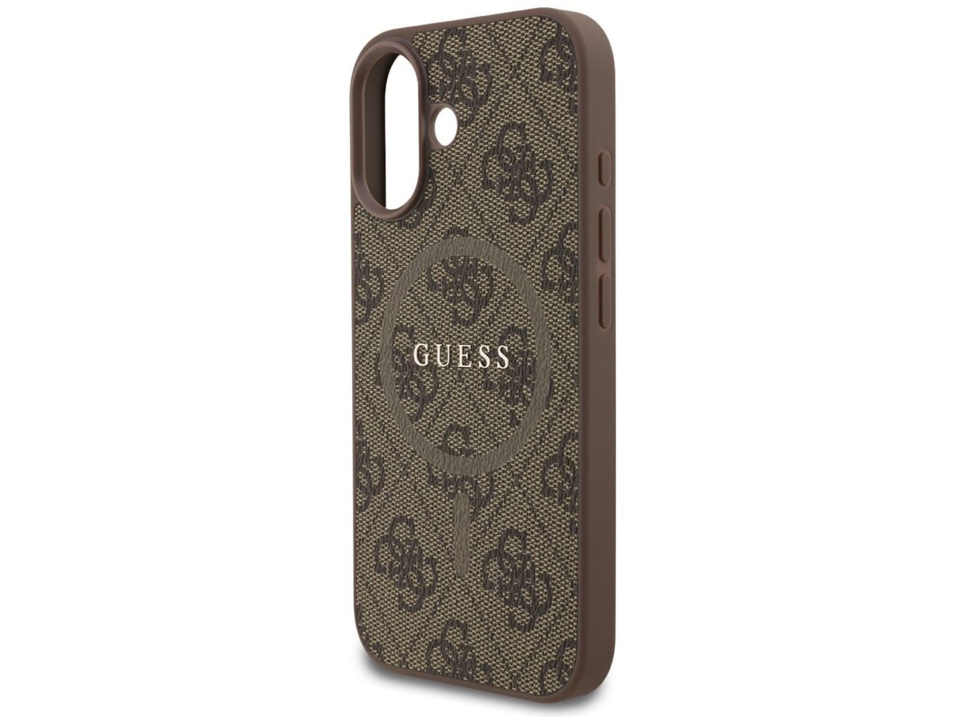 Capa Guess 4G Ring Classic Logo MagSafe para iPhone 17 - Marrom