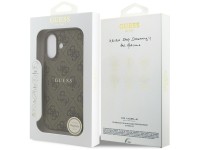 Capa Guess 4G Ring Classic Logo MagSafe para iPhone 17 - Marrom Capa Guess 4G Ring Classic Logo MagSafe para iPhone 17 - Marrom