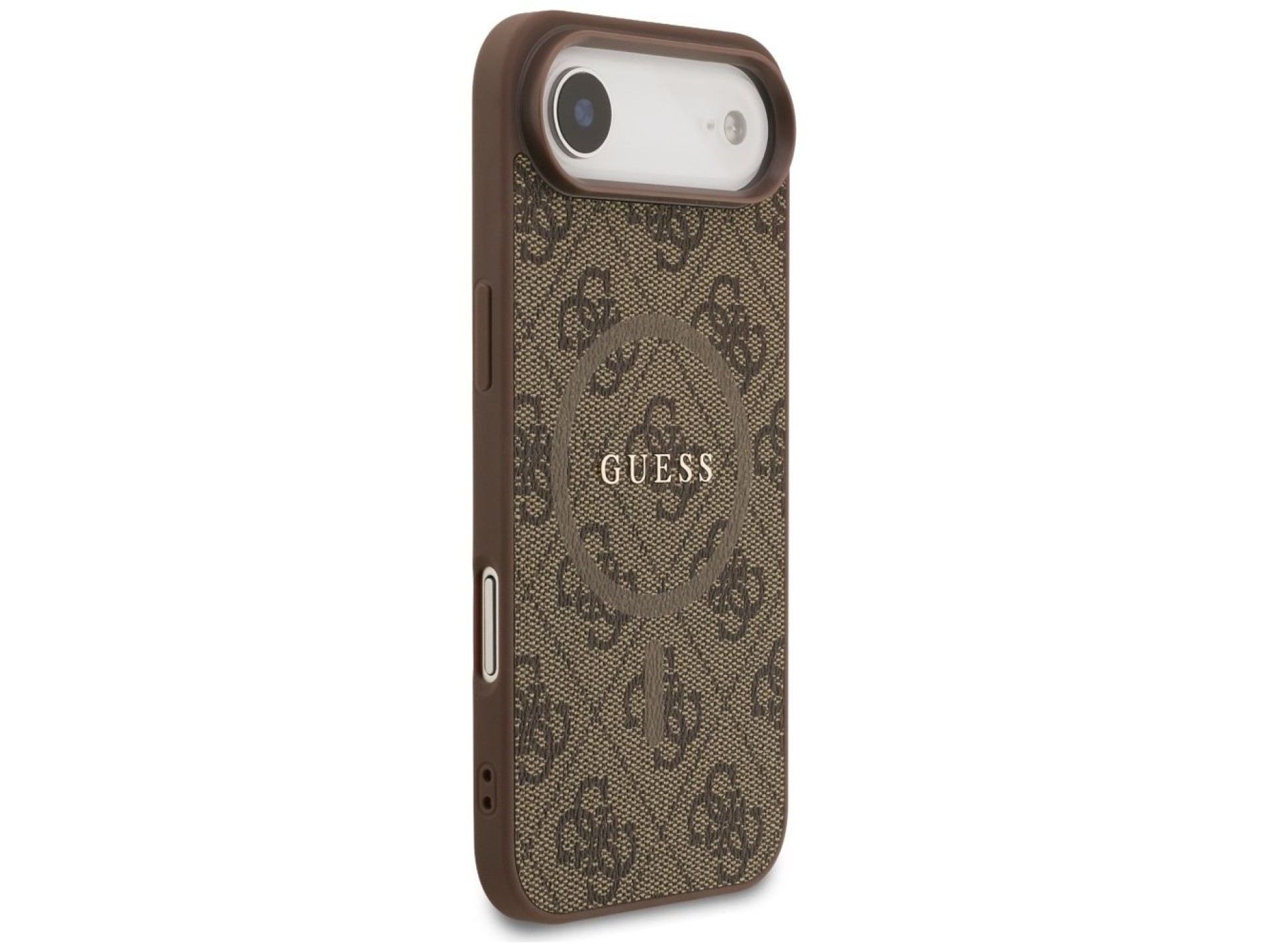 Funda Guess 4G Ring Classic Logo MagSafe para iPhone 17 Air - Marrón