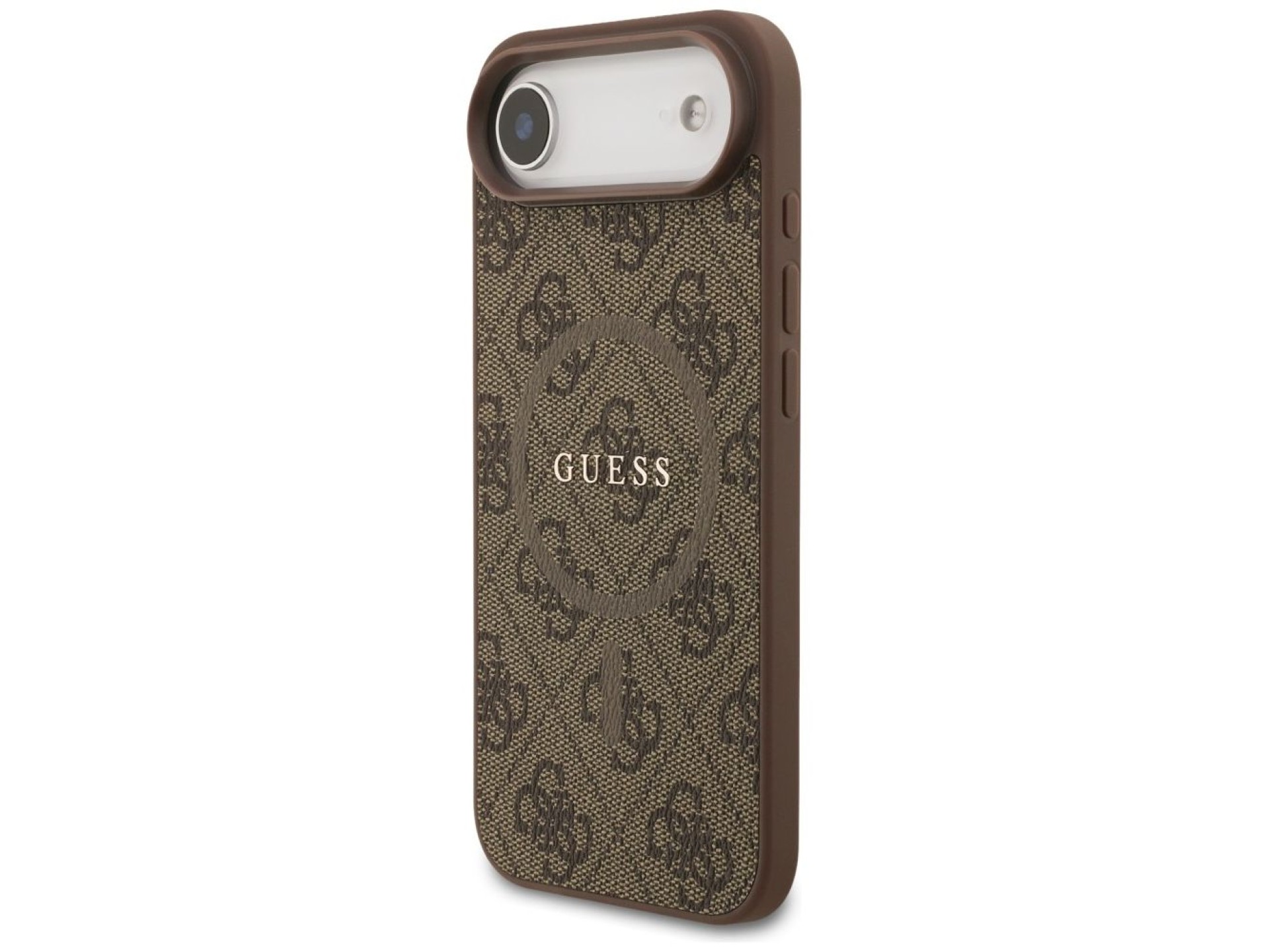 Funda Guess 4G Ring Classic Logo MagSafe para iPhone 17 Air - Marrón