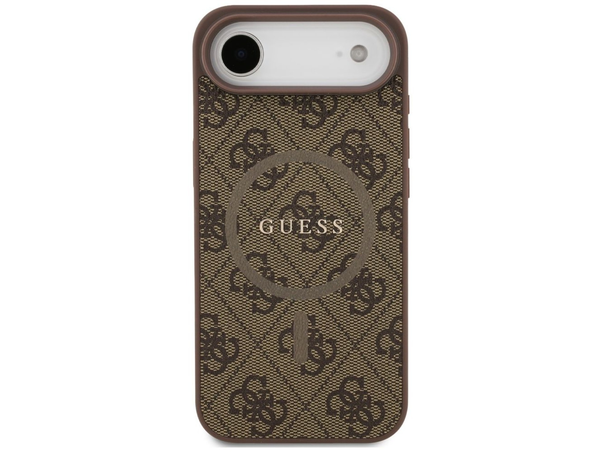 Funda Guess 4G Ring Classic Logo MagSafe para iPhone 17 Air - Marrón