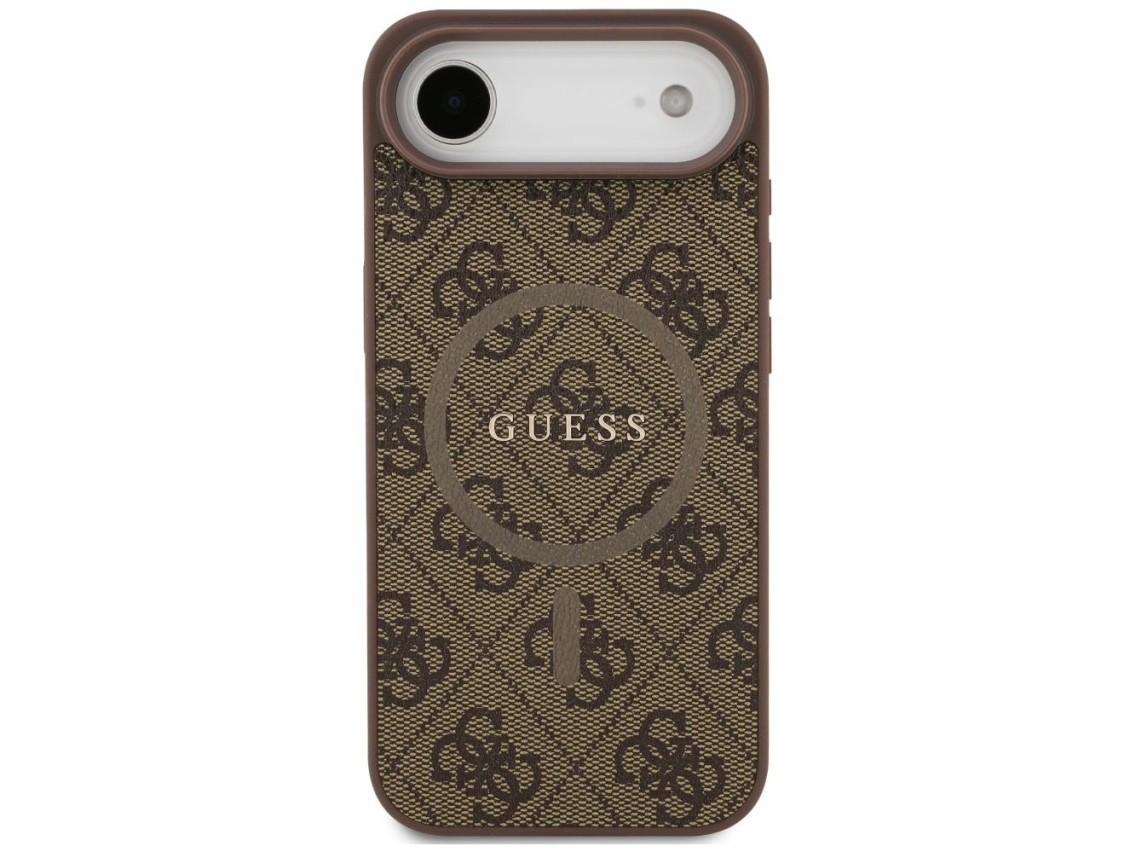 Funda Guess 4G Ring Classic Logo MagSafe para iPhone 17 Air - Marrón