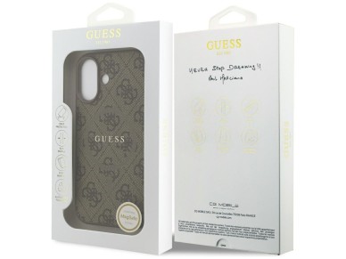 Guess 4G Ring Classic Logo MagSafe Case for iPhone 17 - Brown Guess 4G Ring Classic Logo MagSafe Case for iPhone 17 - Brown