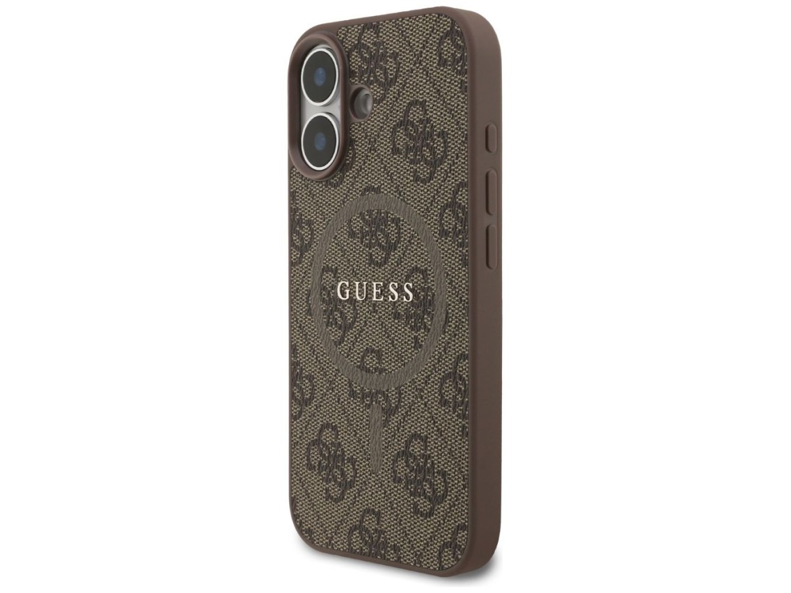 Capa Guess 4G Ring Classic Logo MagSafe para iPhone 17 - Marrom