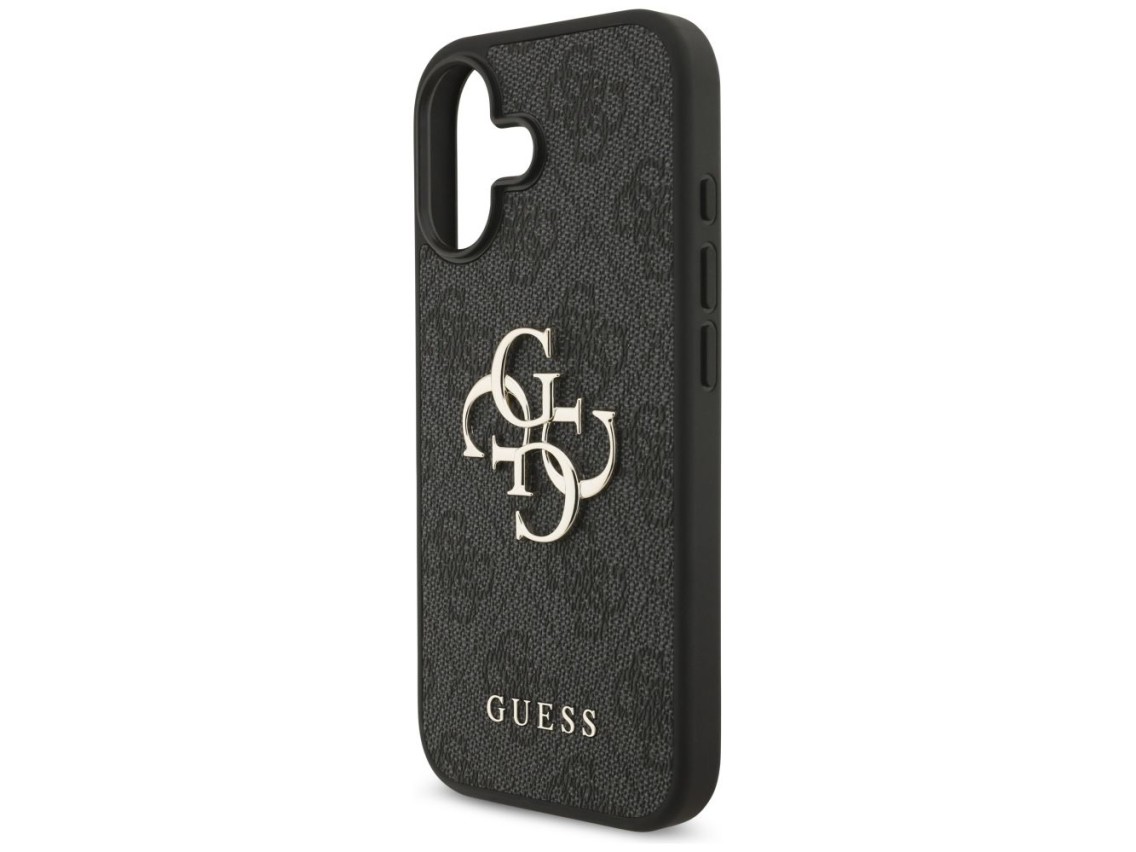 Capa Guess 4G com logo grande para iPhone 17 - Preta