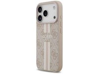 Funda Guess 4G con estampado de rayas y MagSafe para iPhone 17 Pro - Rosa Funda Guess 4G con estampado de rayas y MagSafe para iPhone 17 Pro - Rosa