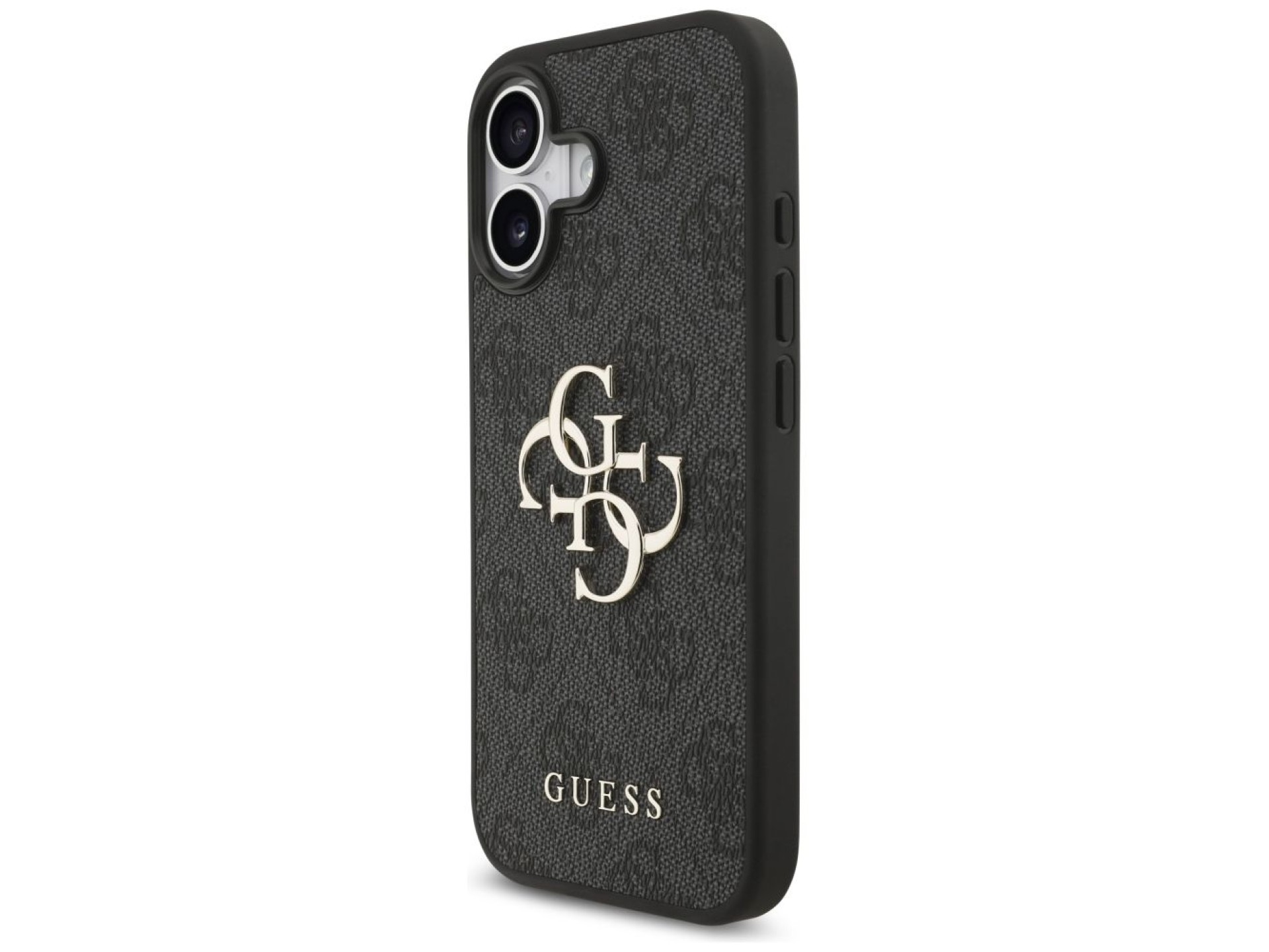 Capa Guess 4G com logo grande para iPhone 17 - Preta