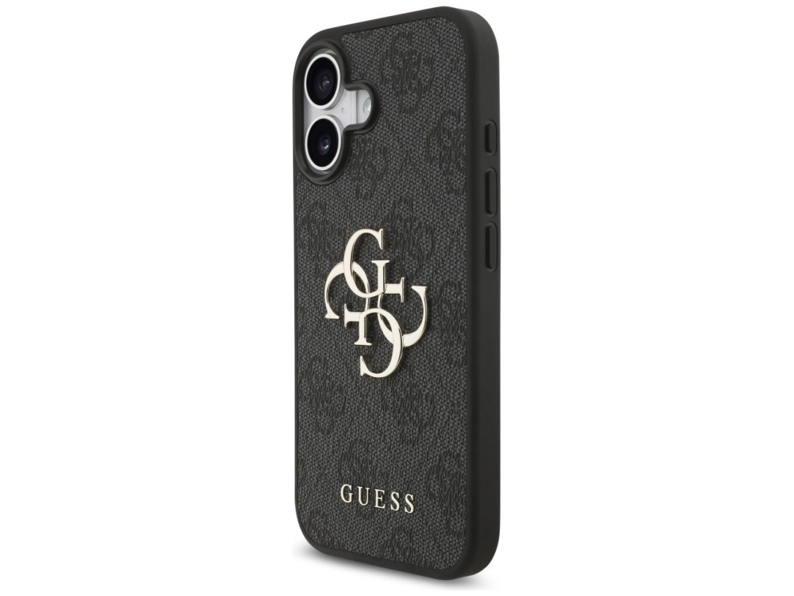Capa Guess 4G com logo grande para iPhone 17 - Preta