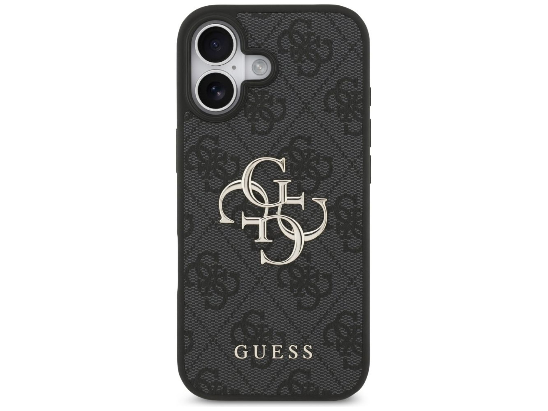 Capa Guess 4G com logo grande para iPhone 17 - Preta