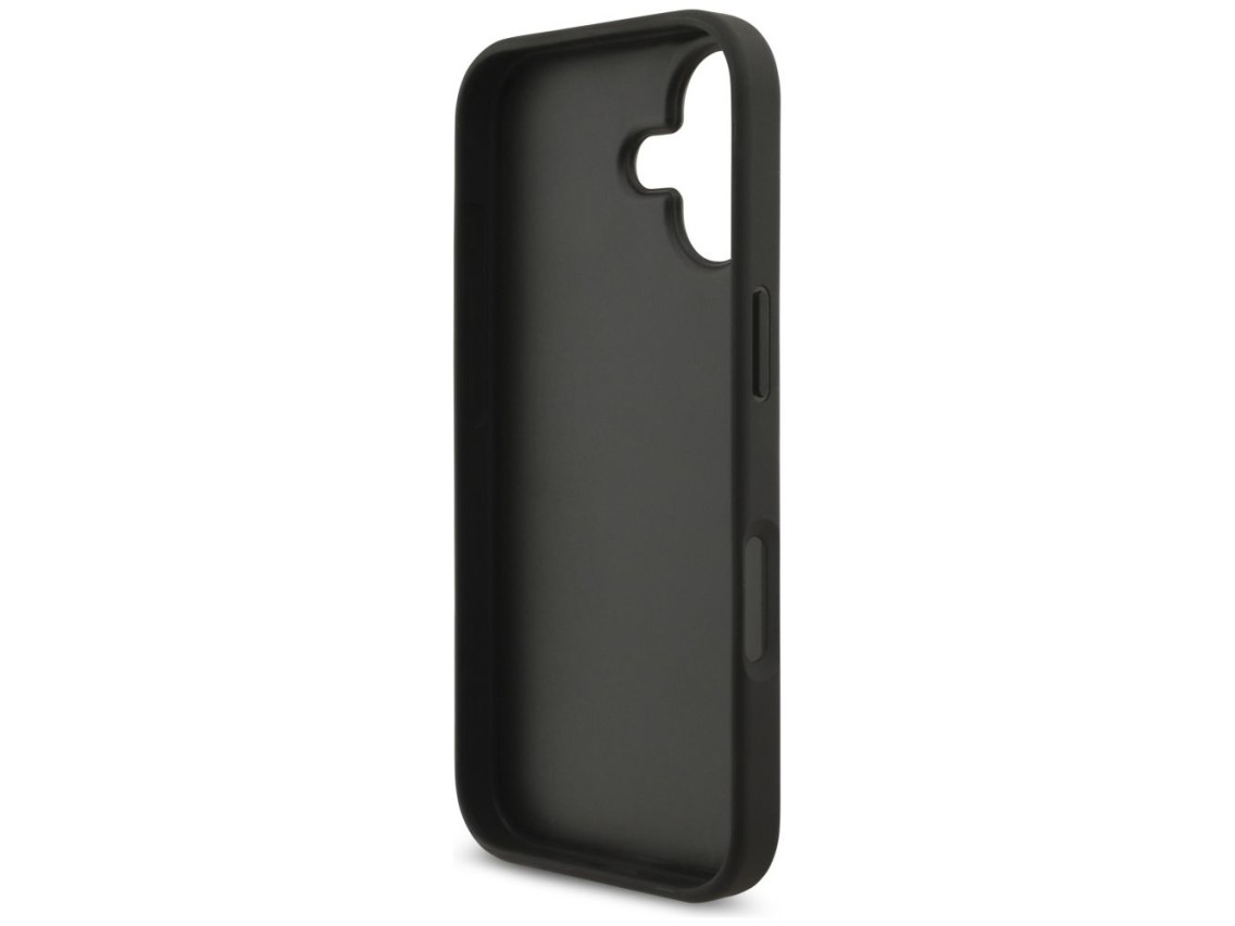 Capa Guess 4G com logo grande para iPhone 17 - Preta