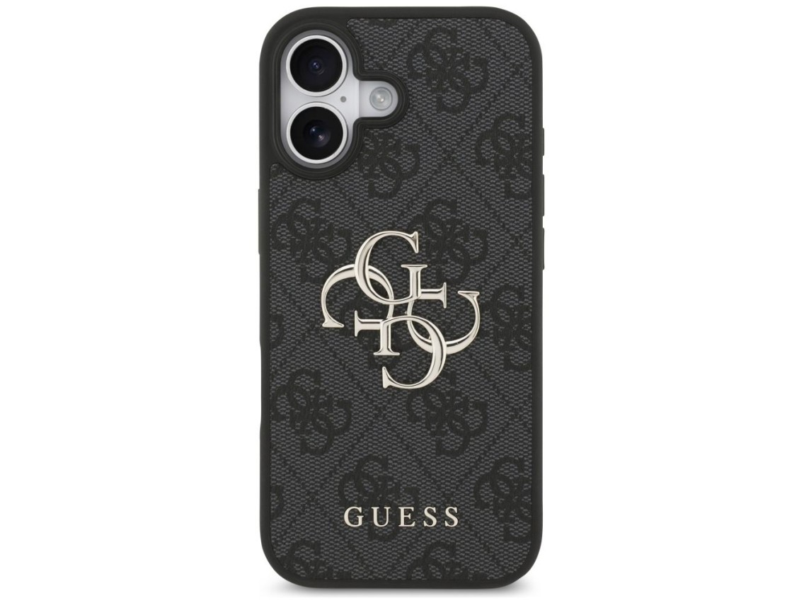 Capa Guess 4G com logo grande para iPhone 17 - Preta