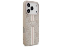 Funda Guess 4G con estampado de rayas y MagSafe para iPhone 17 Pro - Rosa Funda Guess 4G con estampado de rayas y MagSafe para iPhone 17 Pro - Rosa