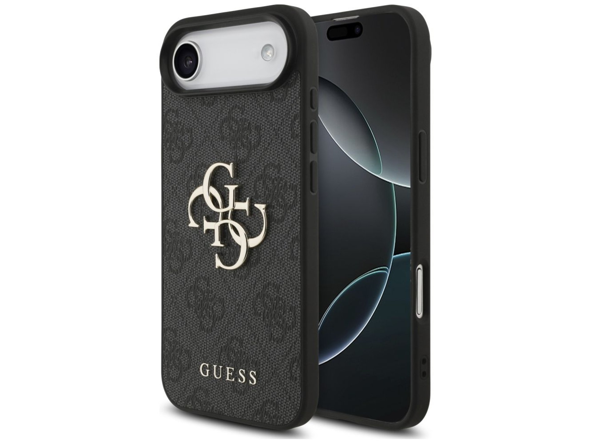 Capa Guess 4G com logo grande para iPhone 17 Air - Preta