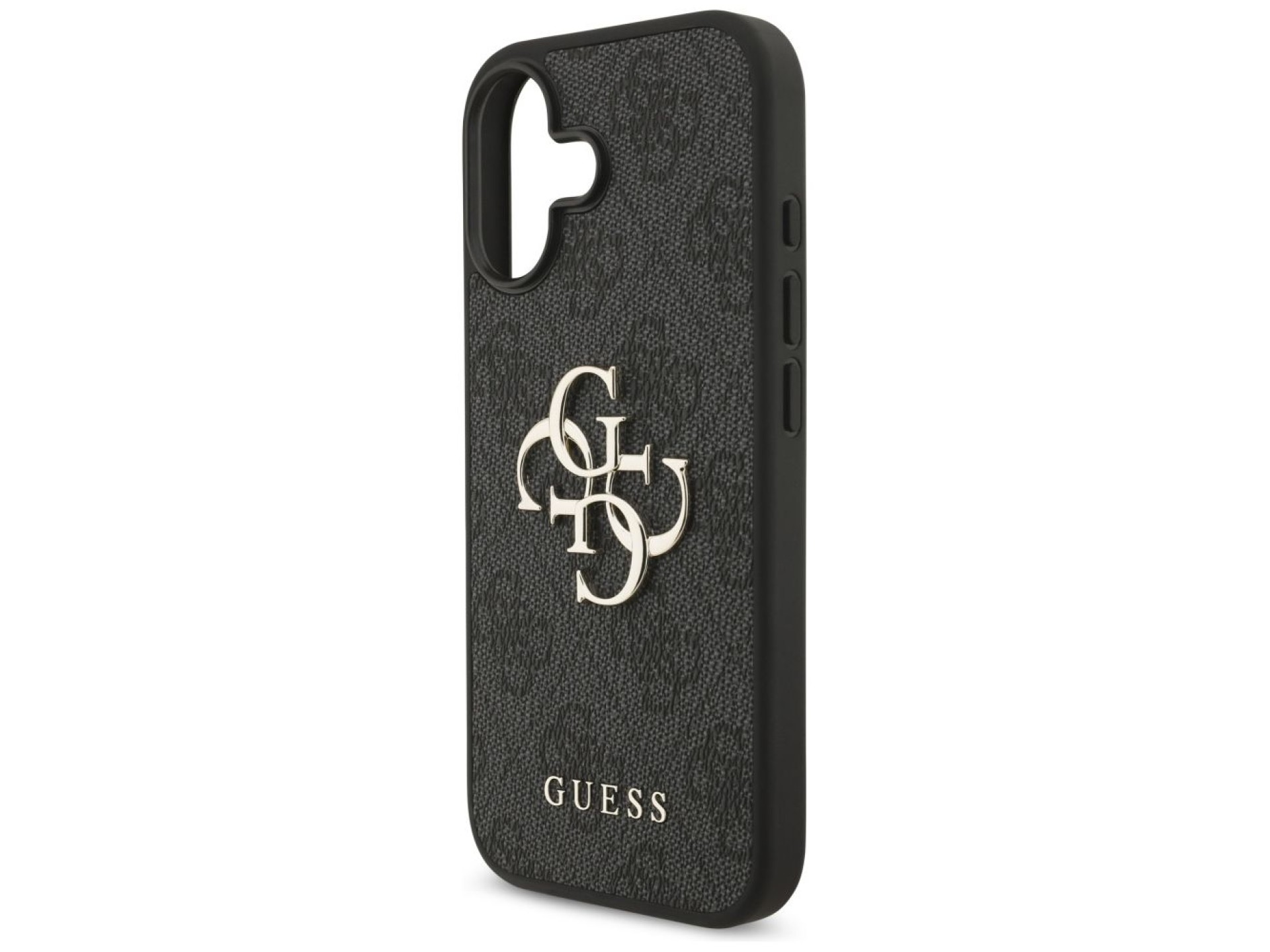 Capa Guess 4G com logo grande para iPhone 17 - Preta