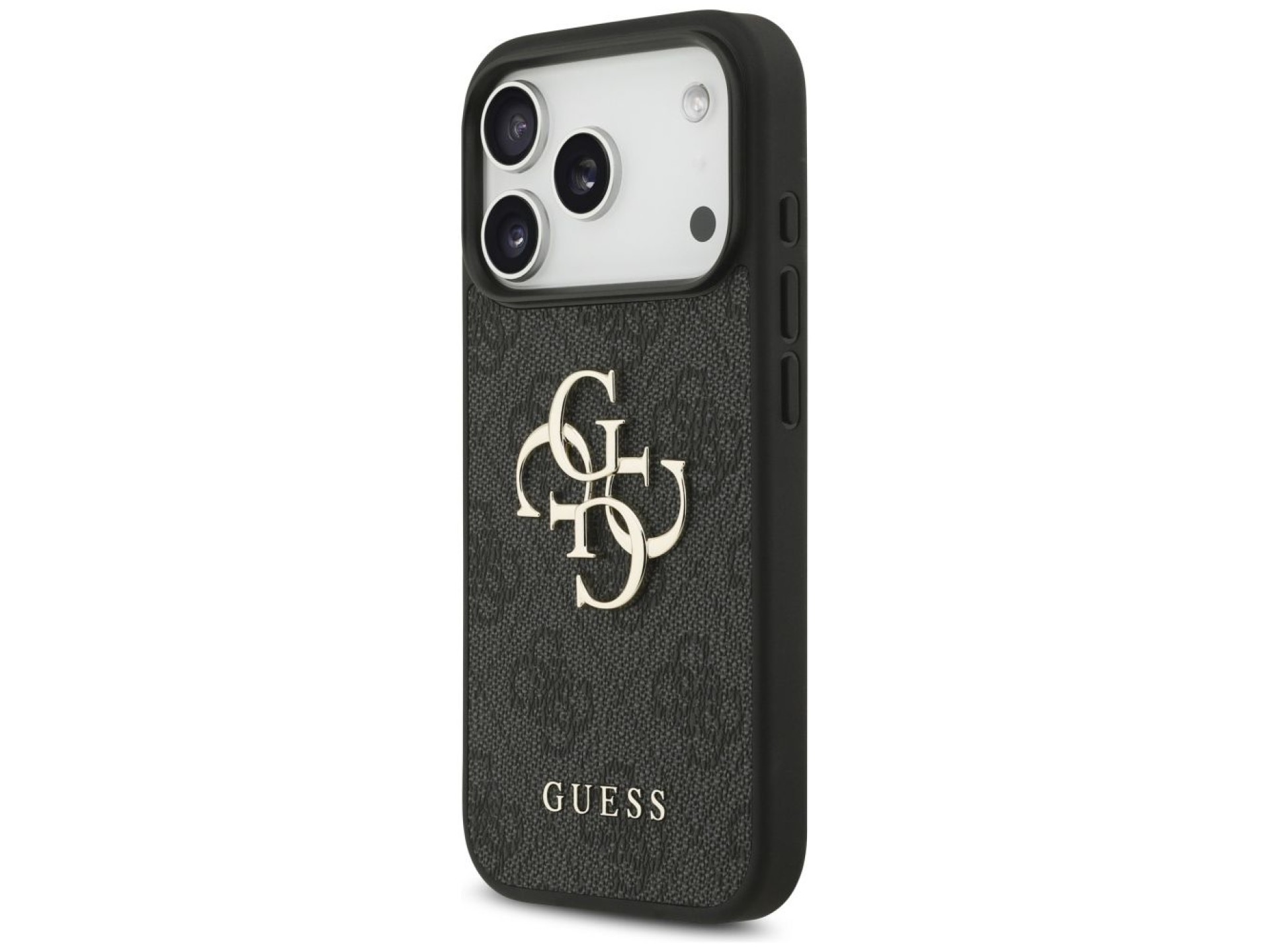Funda Guess 4G con logo grande para iPhone 17 Pro - Negra