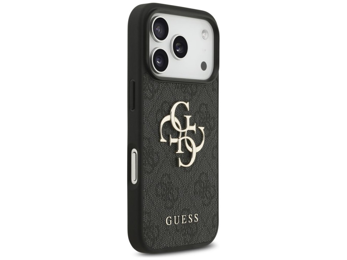 Funda Guess 4G con logo grande para iPhone 17 Pro - Negra