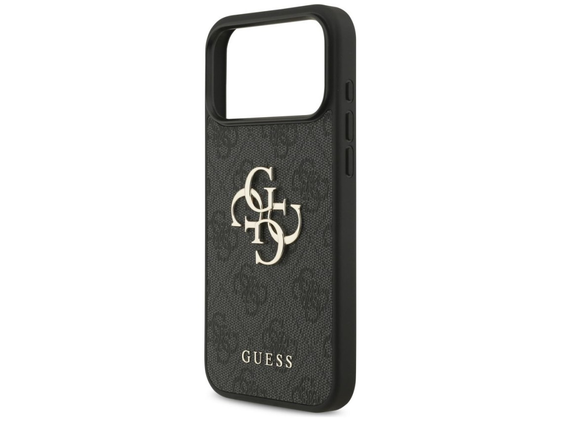 Capa Guess 4G com logo grande para iPhone 17 Pro Max - Preta