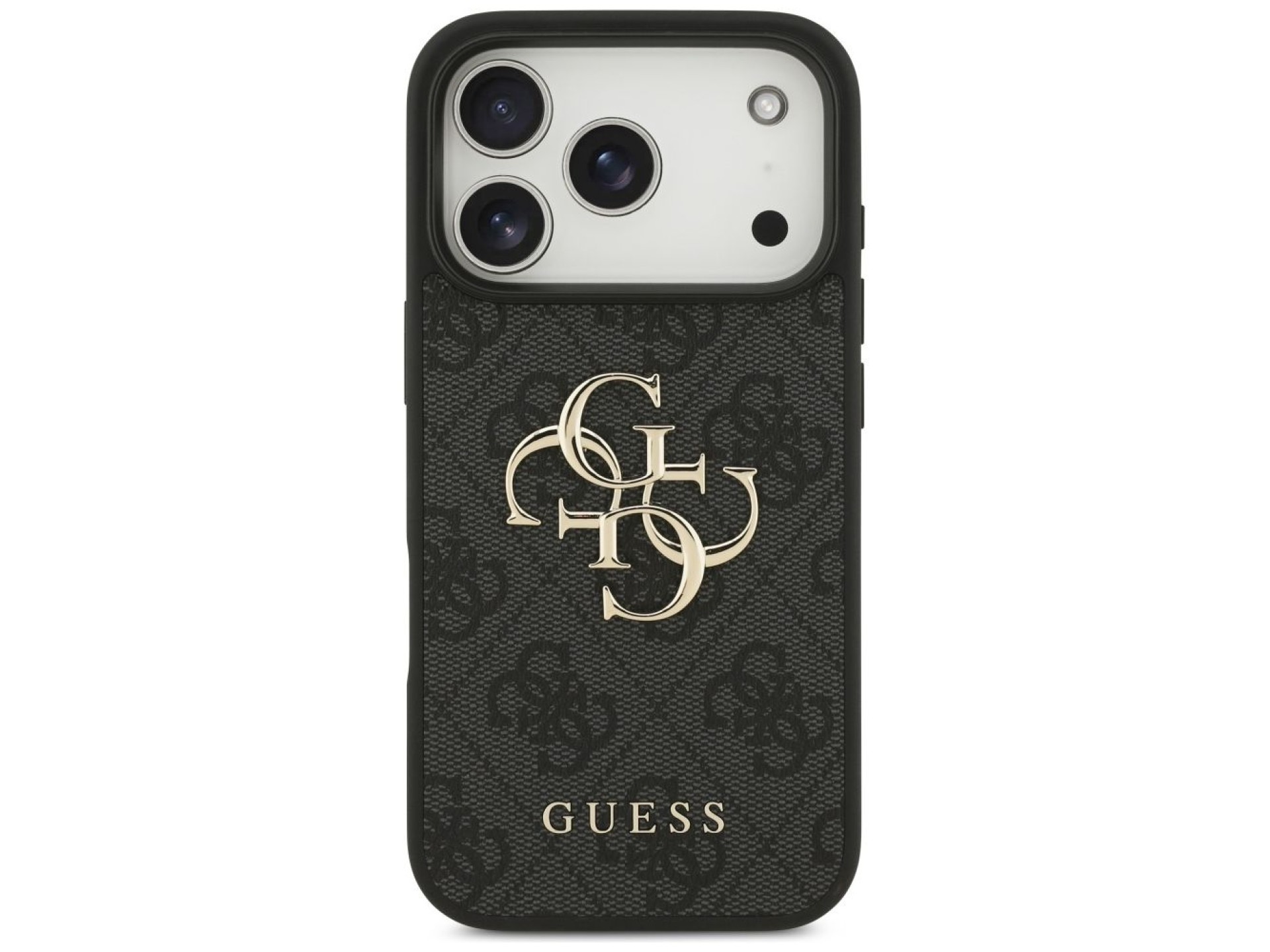 Funda Guess 4G con logo grande para iPhone 17 Pro - Negra