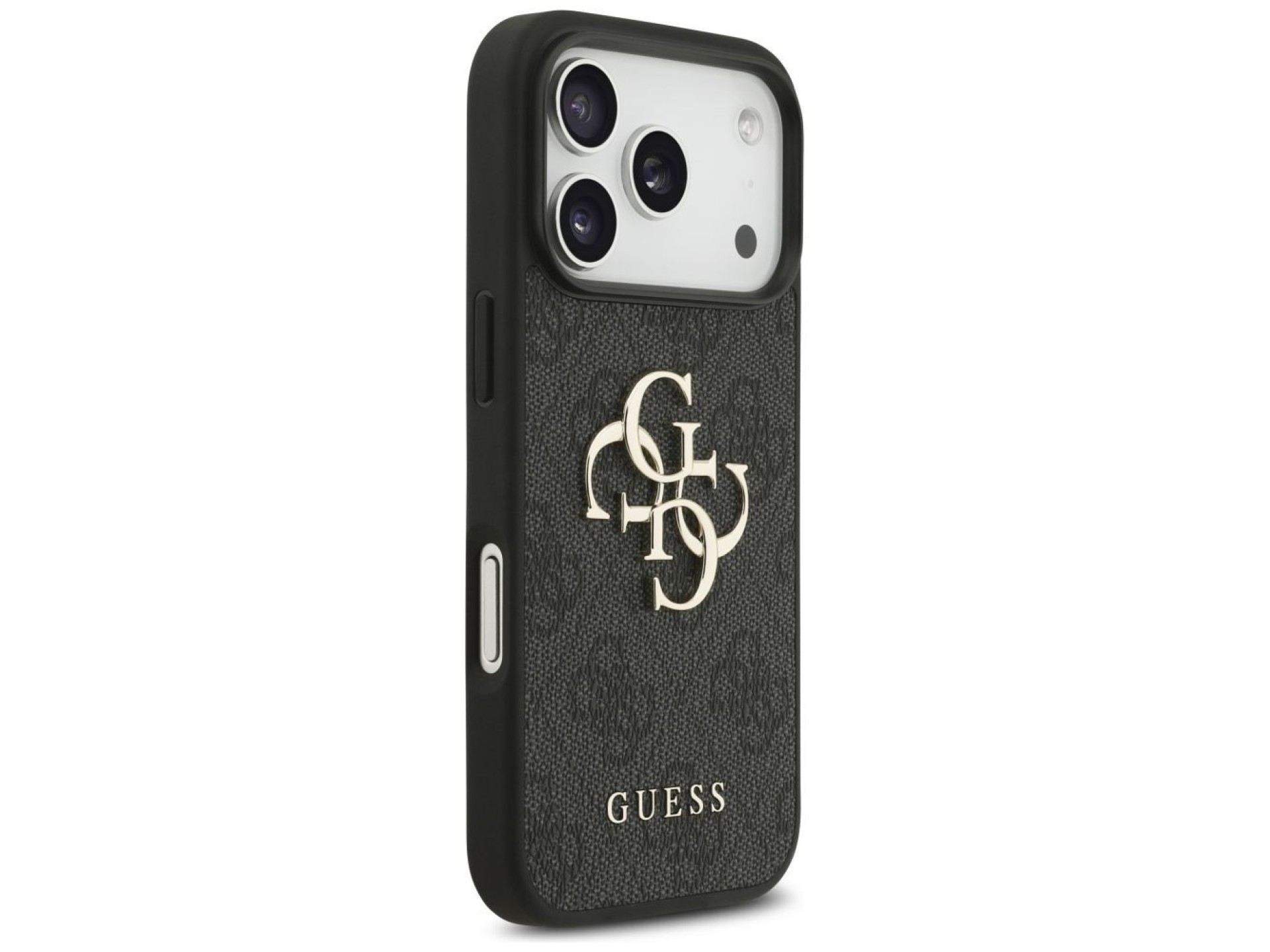 Funda Guess 4G con logo grande para iPhone 17 Pro - Negra