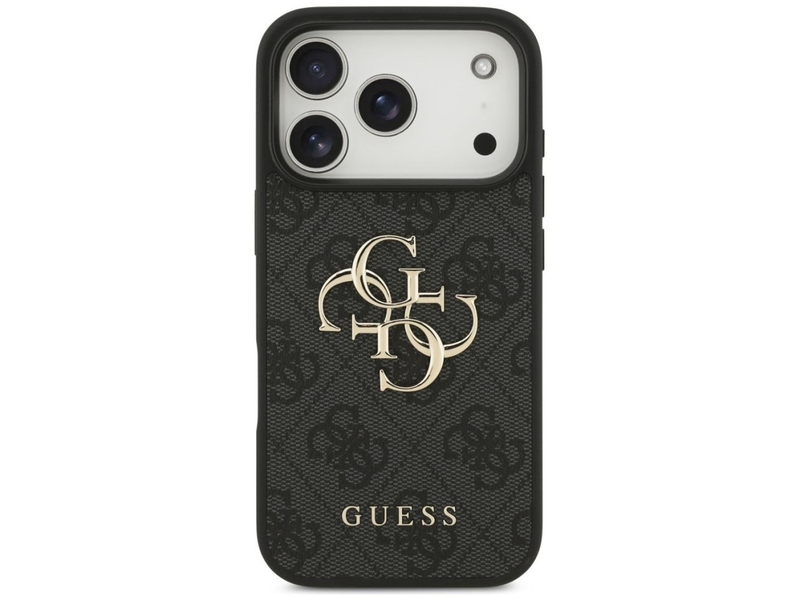 Funda Guess 4G con logo grande para iPhone 17 Pro - Negra